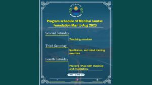 Programme schedule of Menlhai Jamtse Foundation 2023